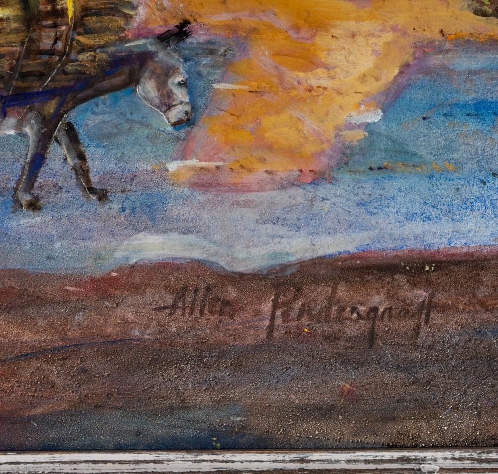 Artwork by Allen Pendergraft, Titi Vega Ruin on Calle 16 de Septiembre, Made of Oil On Board