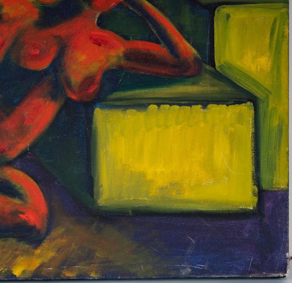 Artwork by Linder Sterling, Figural, Made of Oil On Canvas