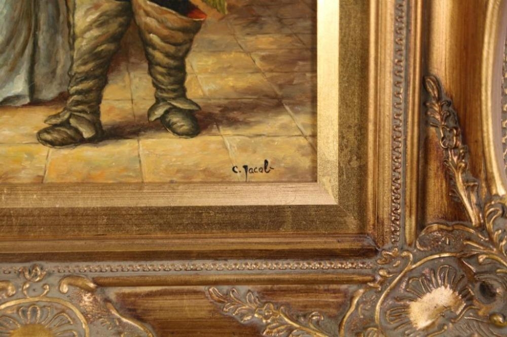 Artwork by C. Jacob, The happy family, Made of Oil On Board