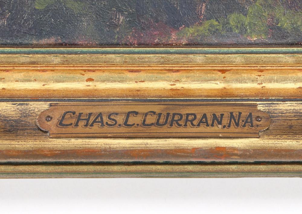 Artwork by Charles Courtney Curran, Landscape on Cliff, Made of Oil On Canvas