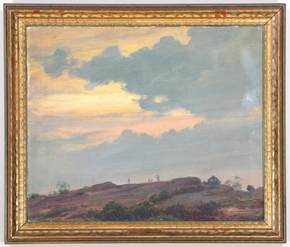 Artwork by Charles Courtney Curran, Landscape on Cliff, Made of Oil On Canvas