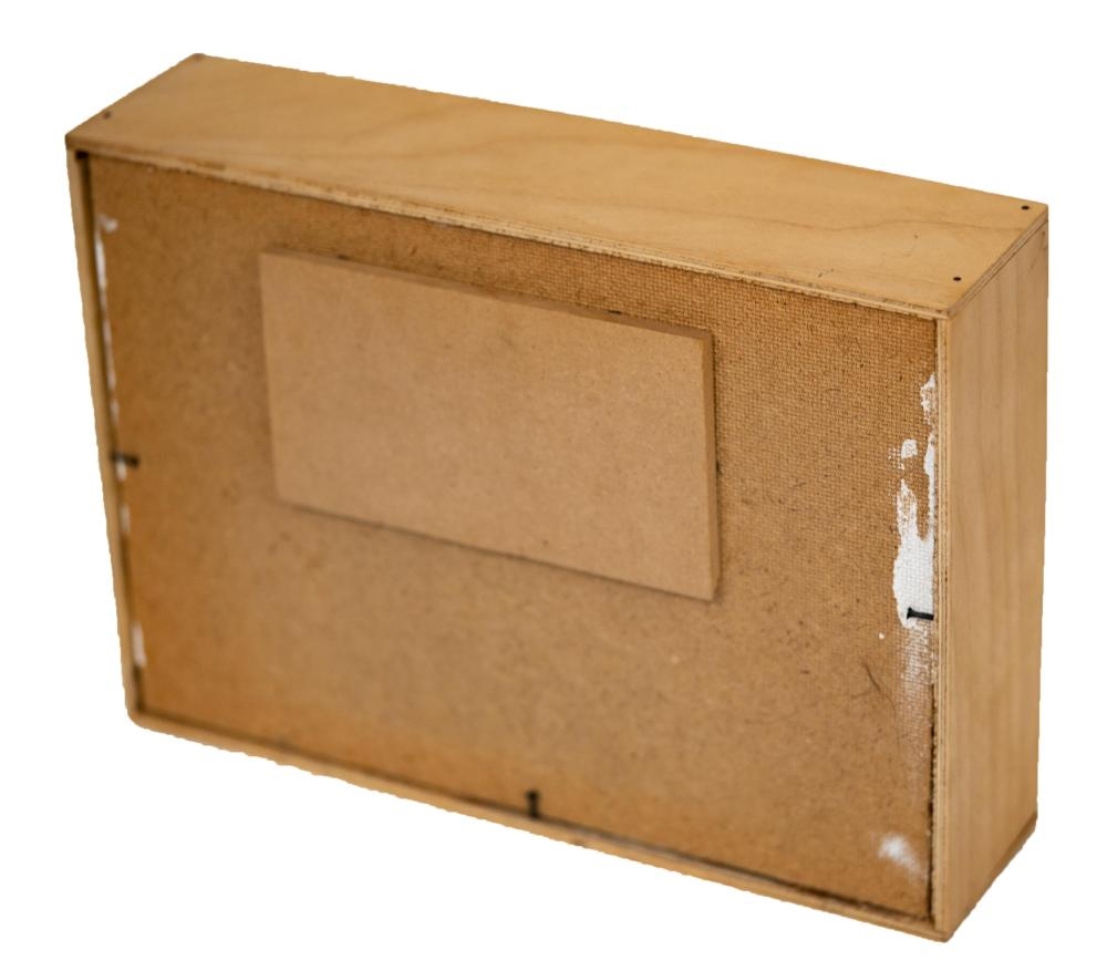 Artwork by René Francisco, Para Tomar Medidas, Made of Mixed Media (Paint Tubes, Ruler) In Wooden Box