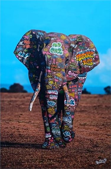 Elephant Love Earth by Maxim Blachere