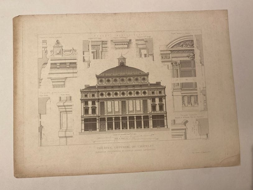 Artwork by Jean Penel, Vue en élévation du Théâtre impérial, Made of Engraving