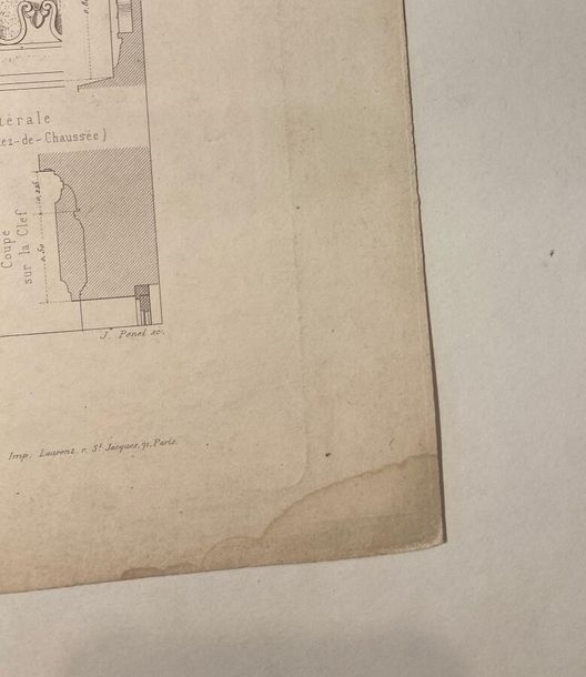 Artwork by Jean Penel, Vue en élévation du Théâtre impérial, Made of Engraving