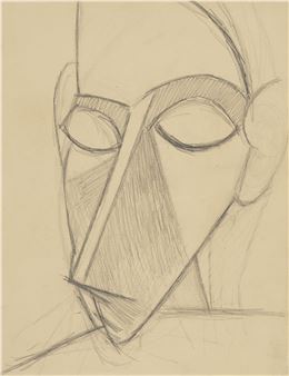 Nez quart de Brie (Étude pour Les Demoiselles d'Avignon ou Nu avec draperie - Pablo Picasso
