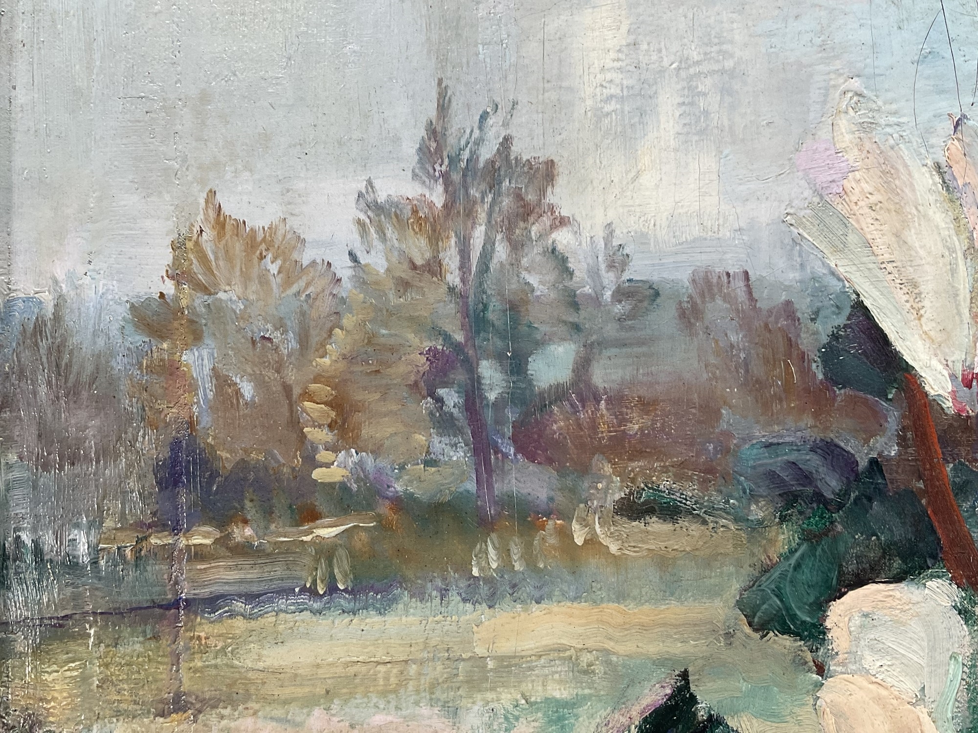 Artwork by Amy Millar Watt, Still Life Cyclamen, Made of Oil on canvas laid on board