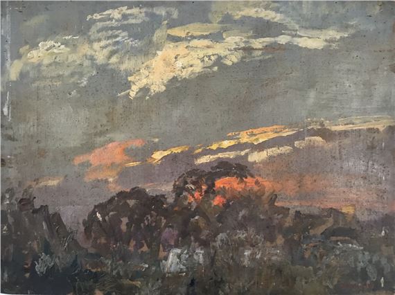 Fiery sky over Carbis Bay, St Ives; Untitled  (x3)