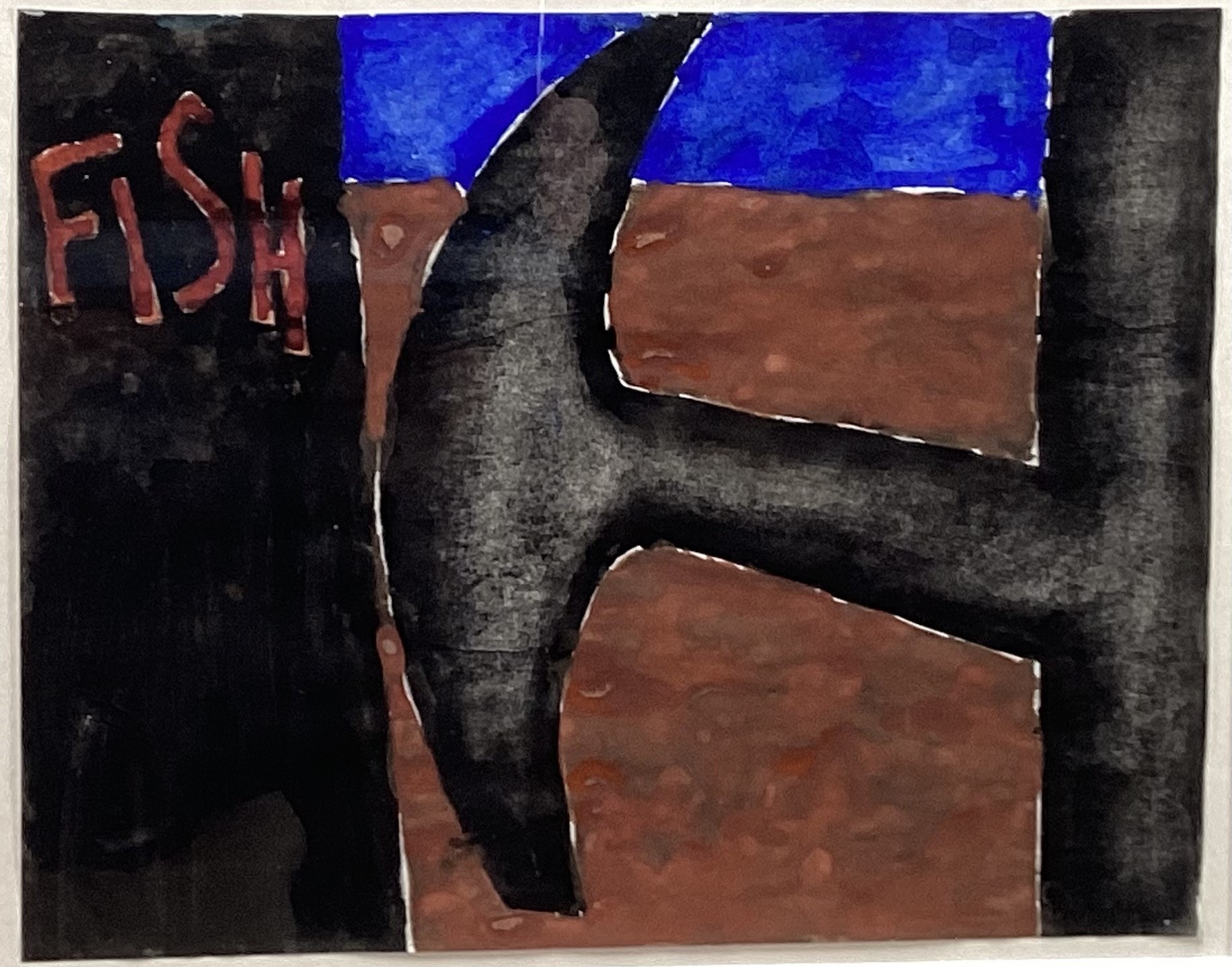 Artwork by Josef Herman, Fish, Made of Watercolour