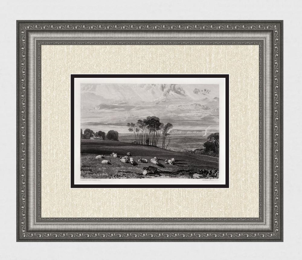 Artwork by Joseph Mallord William Turner, Pevensey Bay from Crowhurst Park, Made of Etching On Wove Paper