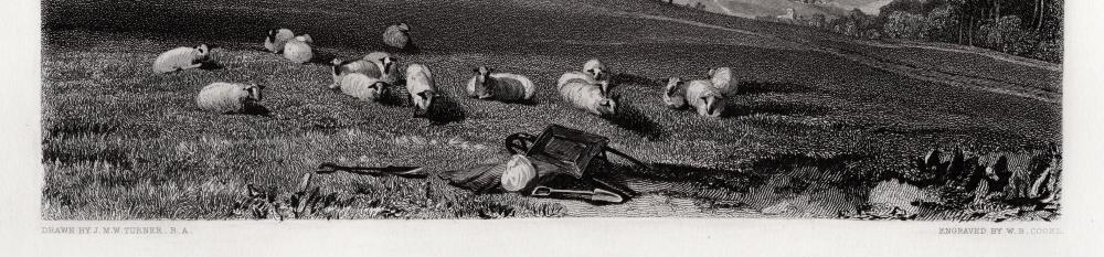 Artwork by Joseph Mallord William Turner, Pevensey Bay from Crowhurst Park, Made of Etching On Wove Paper