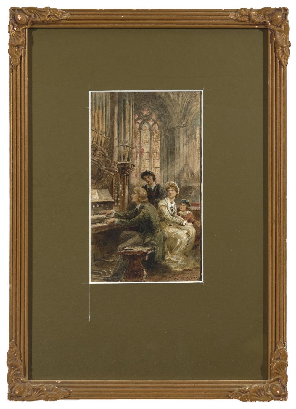 Artwork by Ebenezer Wake Cook, Church Music Day, Made of Watercolour And Gouache