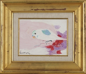 Artwork by Soshichi Takama, white parrot, Made of oil on canvas