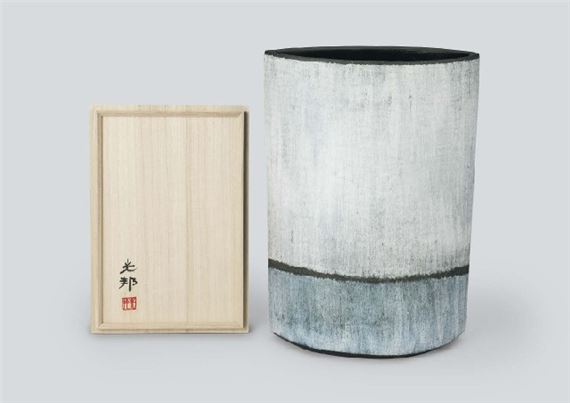Double glazed stoneware vase - Mitsukuni Misaki