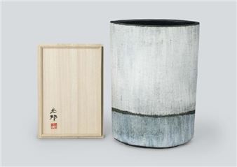 Double glazed stoneware vase - Mitsukuni Misaki