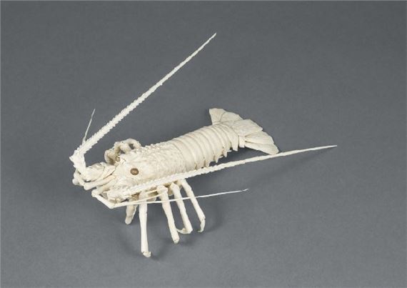 Yamazaki Nankai | Ivory articulated shrimp figure | MutualArt