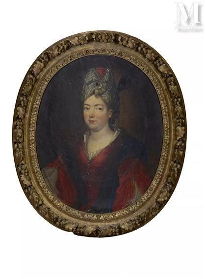 Portrait de femme à la coiffe aux perles - Gabriel Revel