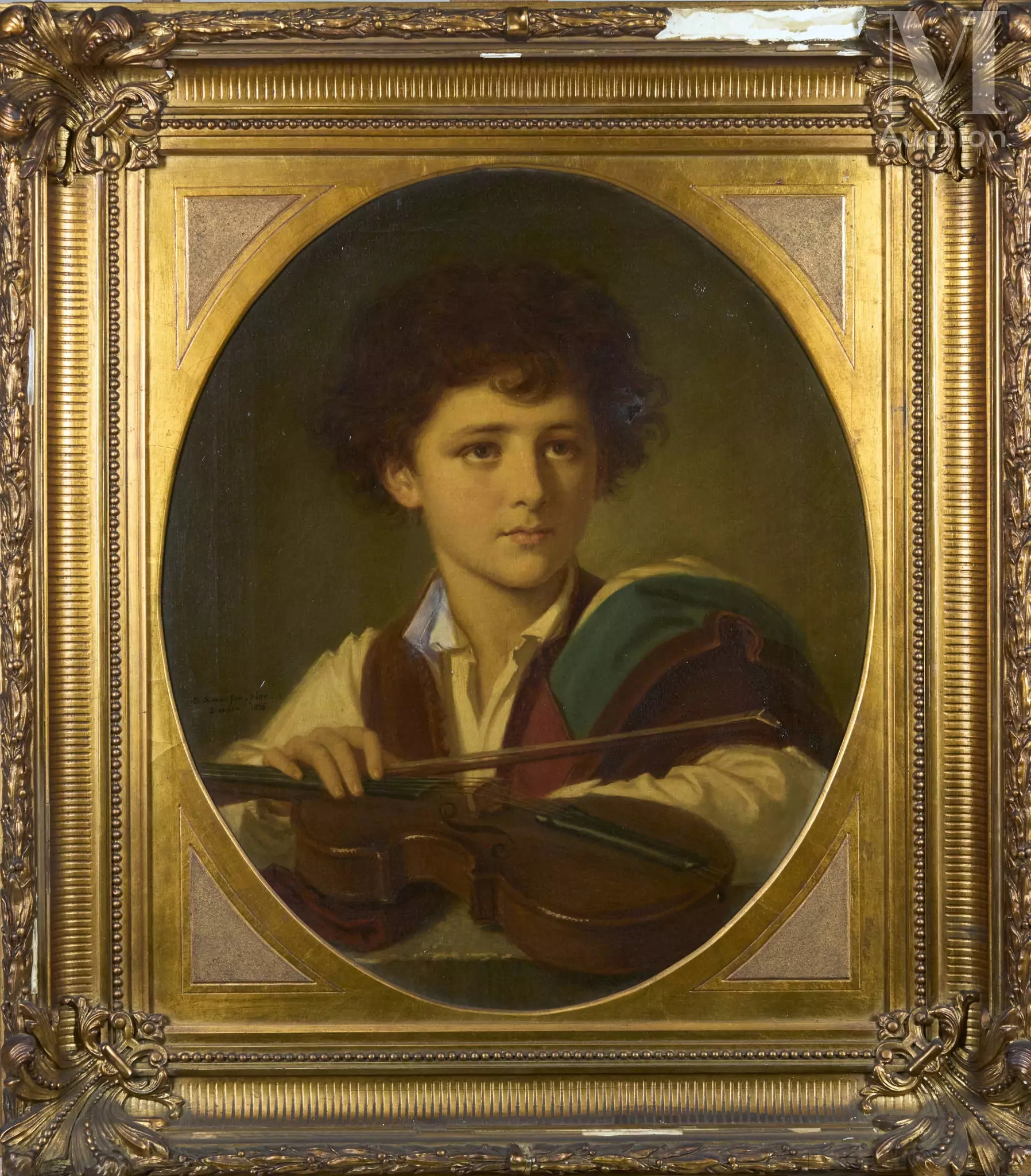 David Maler Simonson | Le violoniste (1876) | MutualArt