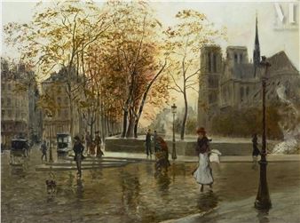 Vue de Notre Dame de Paris depuis les quais - Georges Stein