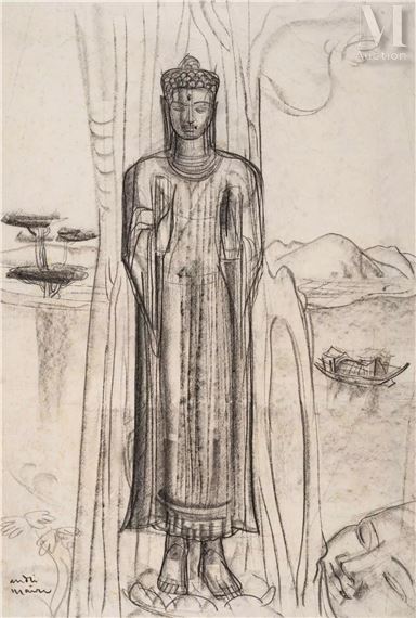 Au pied du Bouddha by André Maire