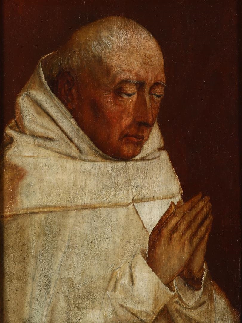 Artwork by Dieric Bouts the Elder, Karthuizer monnik, Made of oil on panel