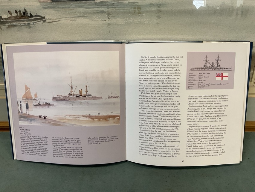 Ian Marshall | study of the battleship HMS Resolution & Colossus off ...