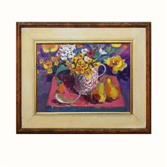 FLOWERS IN A PINK JUG - Elizabeth Jane Lloyd