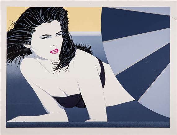 Large Art Deco Style Serigraph on Paper by Carlos Sanchez, c. 1980