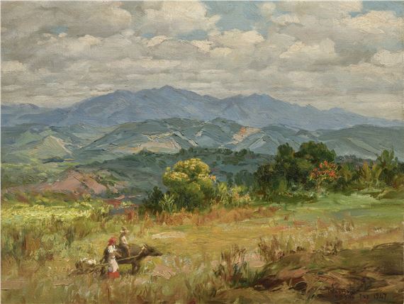 Site of the University of the Philippines by Fernando Amorsolo, 1947