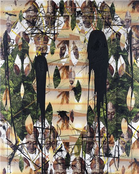 Rashid Johnson | Untitled Mask Collage (2017) | MutualArt