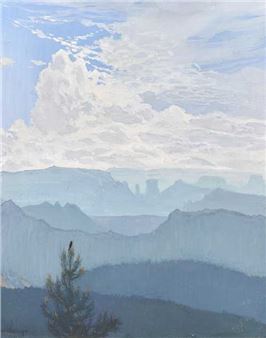 View of Saxon Switzerland near Hinterhermsdorf - Otto Lange