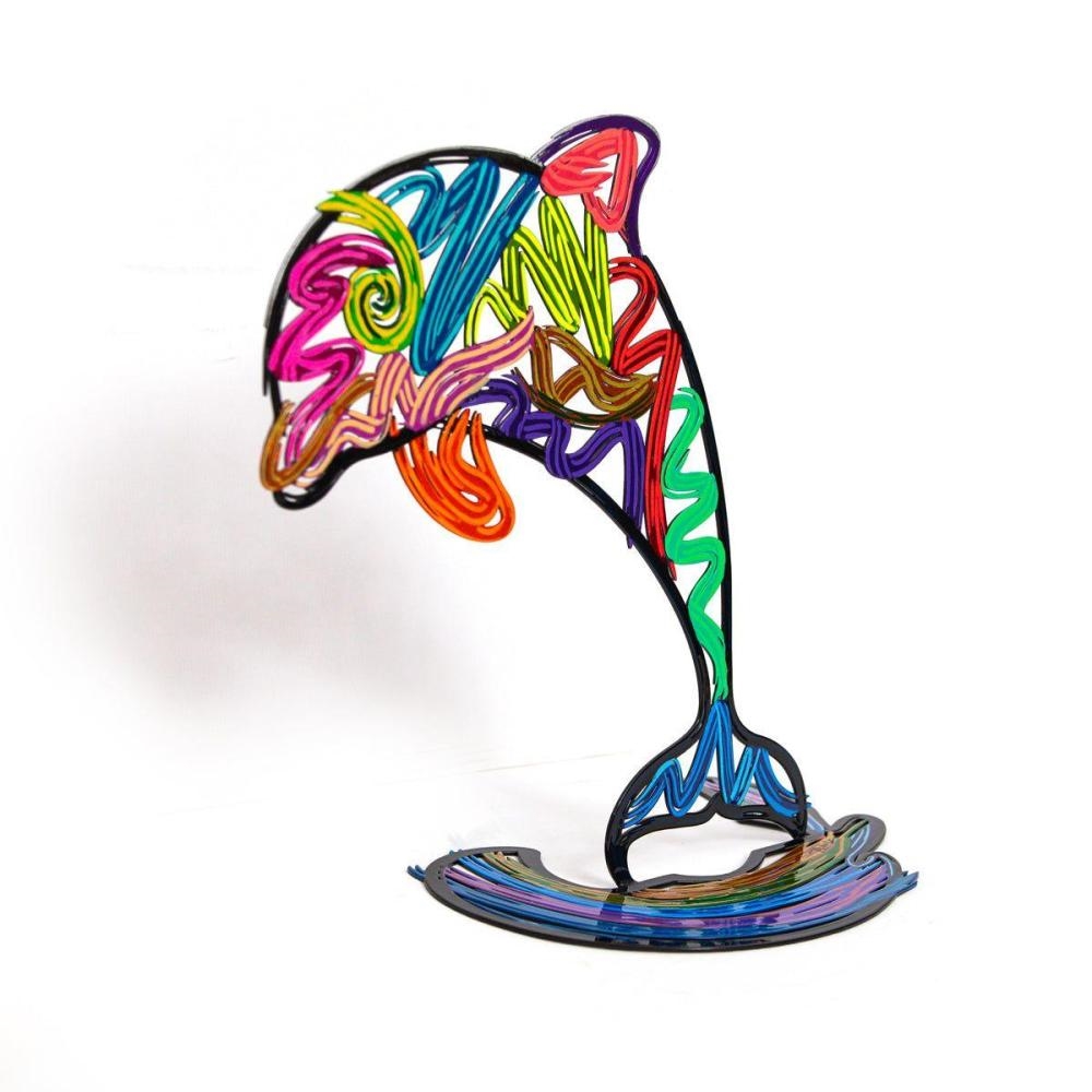 Artwork by Patricia Govezensky, Dolphin, Made of Original Free Standing Sculpture