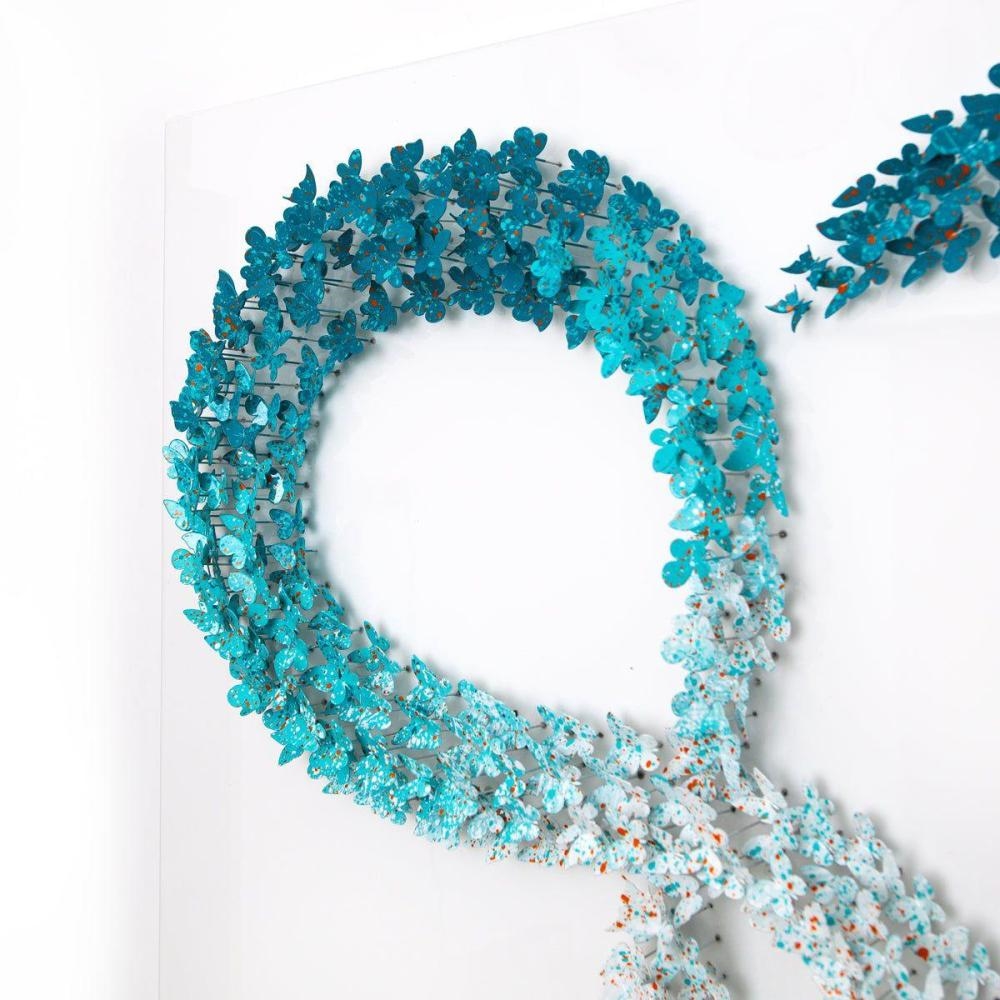 Artwork by Patricia Govezensky, Infinite Love, Made of Original 3D Metal Art On Wood