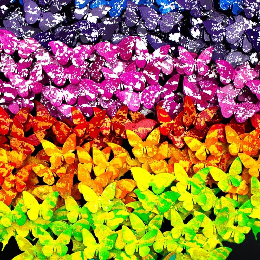 Artwork by Patricia Govezensky, Heart, Made of Original 3D Metal Art On Wood