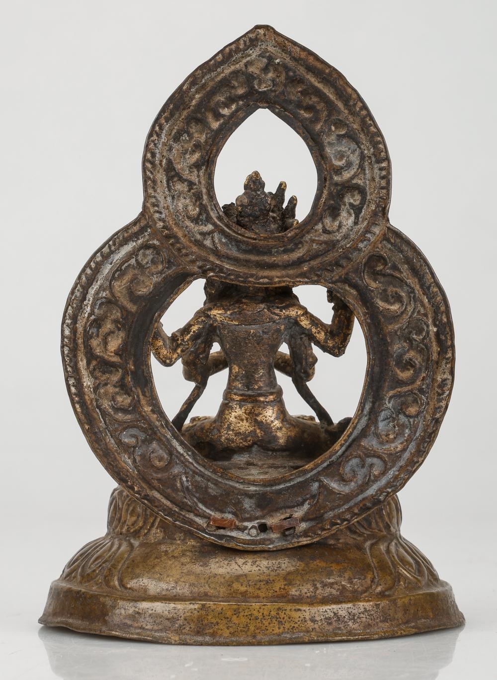 Artwork by Tibetan School, 15th Century, Gilt Copper Alloy Figure of Shadakshari Lokeshvara, Made of Gilt Copper Alloy