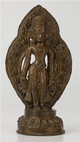 Brass Figure of Padmapani by Nepalese School