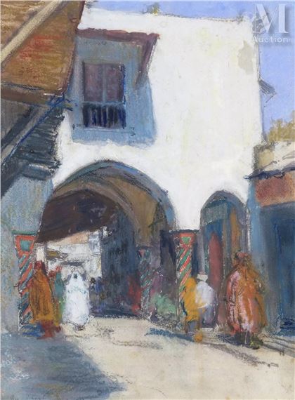 Personnages dans les rues de Tunis - René Pinard