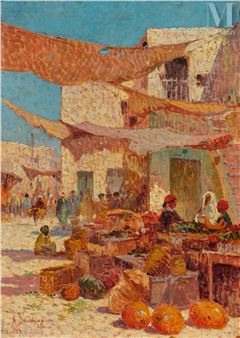 Marché de Sfax - Alexis Auguste Delahogue