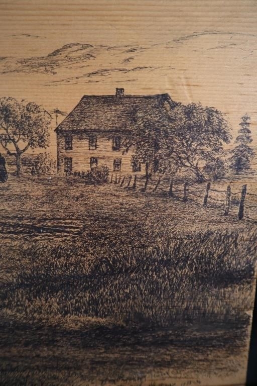 Artwork by Harold Cromwell, Back in the good old days, Made of Pen On Plywood Board