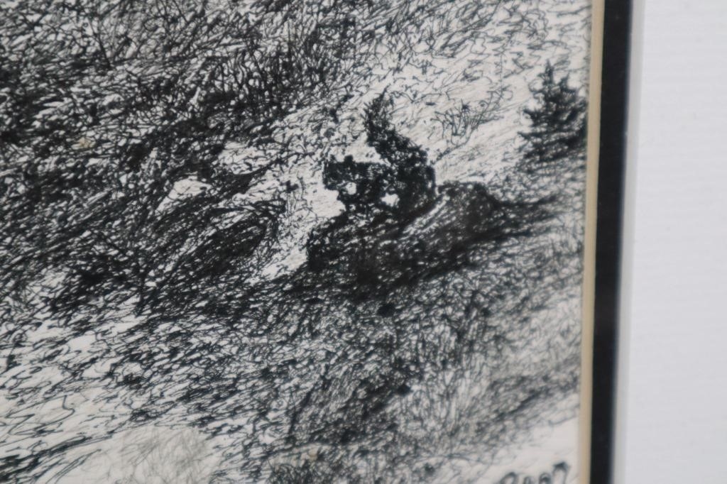 Artwork by Harold Cromwell, Beware the Bear, Made of Ink Drawing