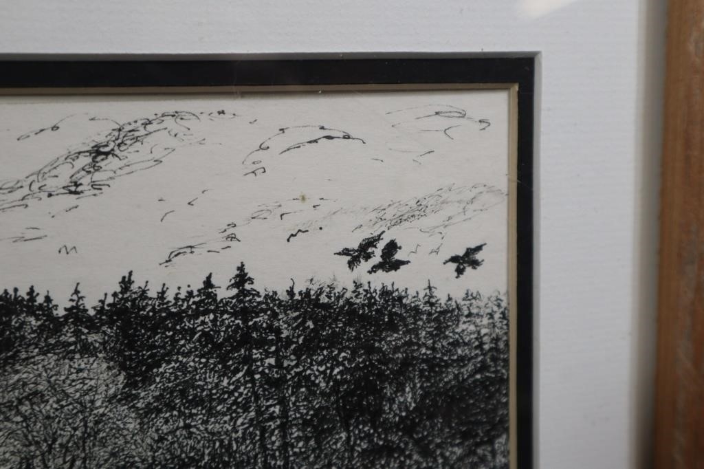 Artwork by Harold Cromwell, Beware the Bear, Made of Ink Drawing