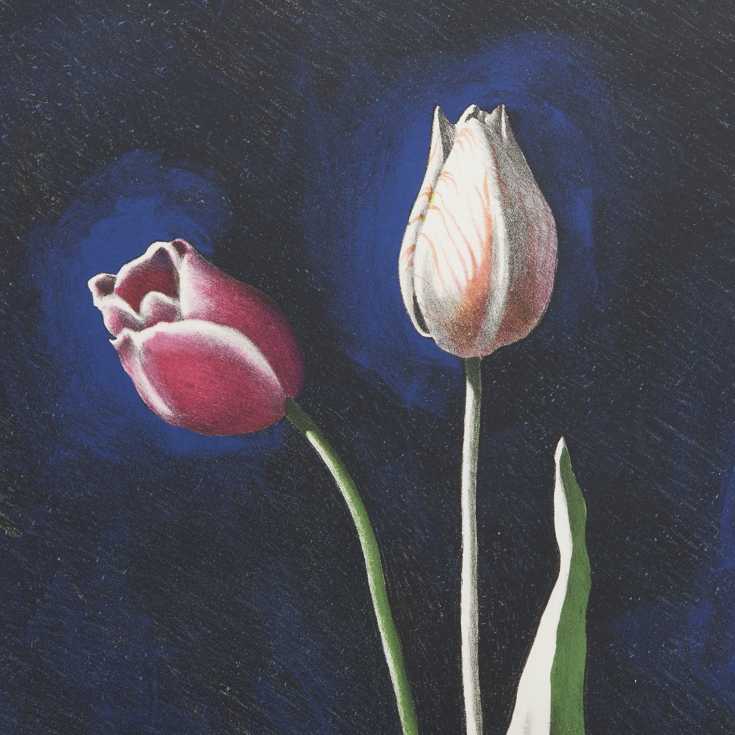 Artwork by Paul Wonner, Tulips in a Milk Carton, Made of Lithograph On Paper