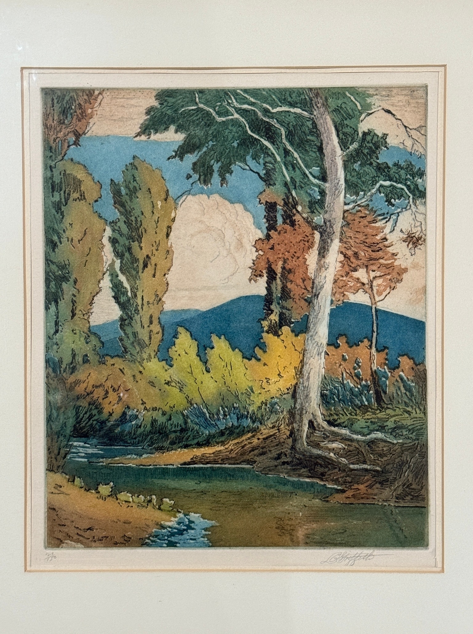 Louis Oscar Griffith | Summer Landscape Etching | MutualArt