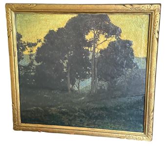 Forested Sunset Oil Painting - A. Frederick Tellander