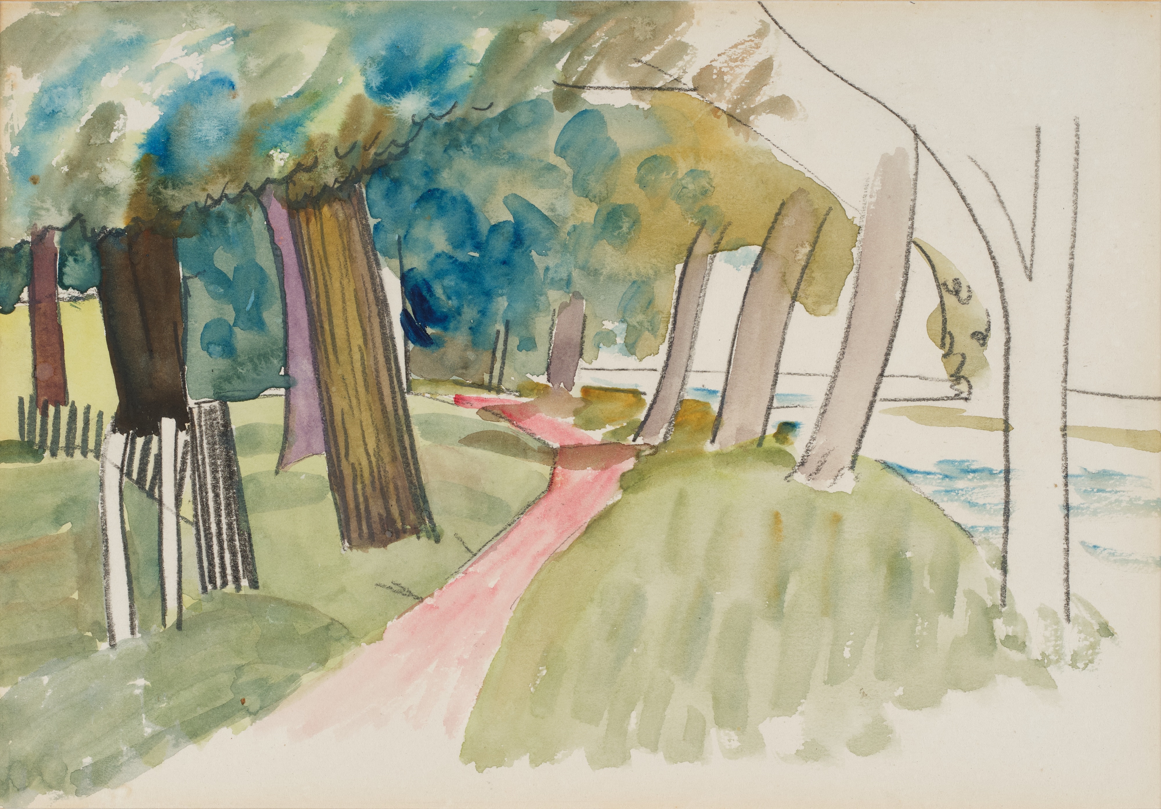 Artwork by James Cowie, The Path Through the Woods, Made of Mixed Media