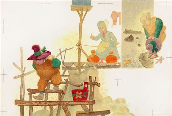 The Fisherman and the Golden Fish by Ugo Fontana, 1966