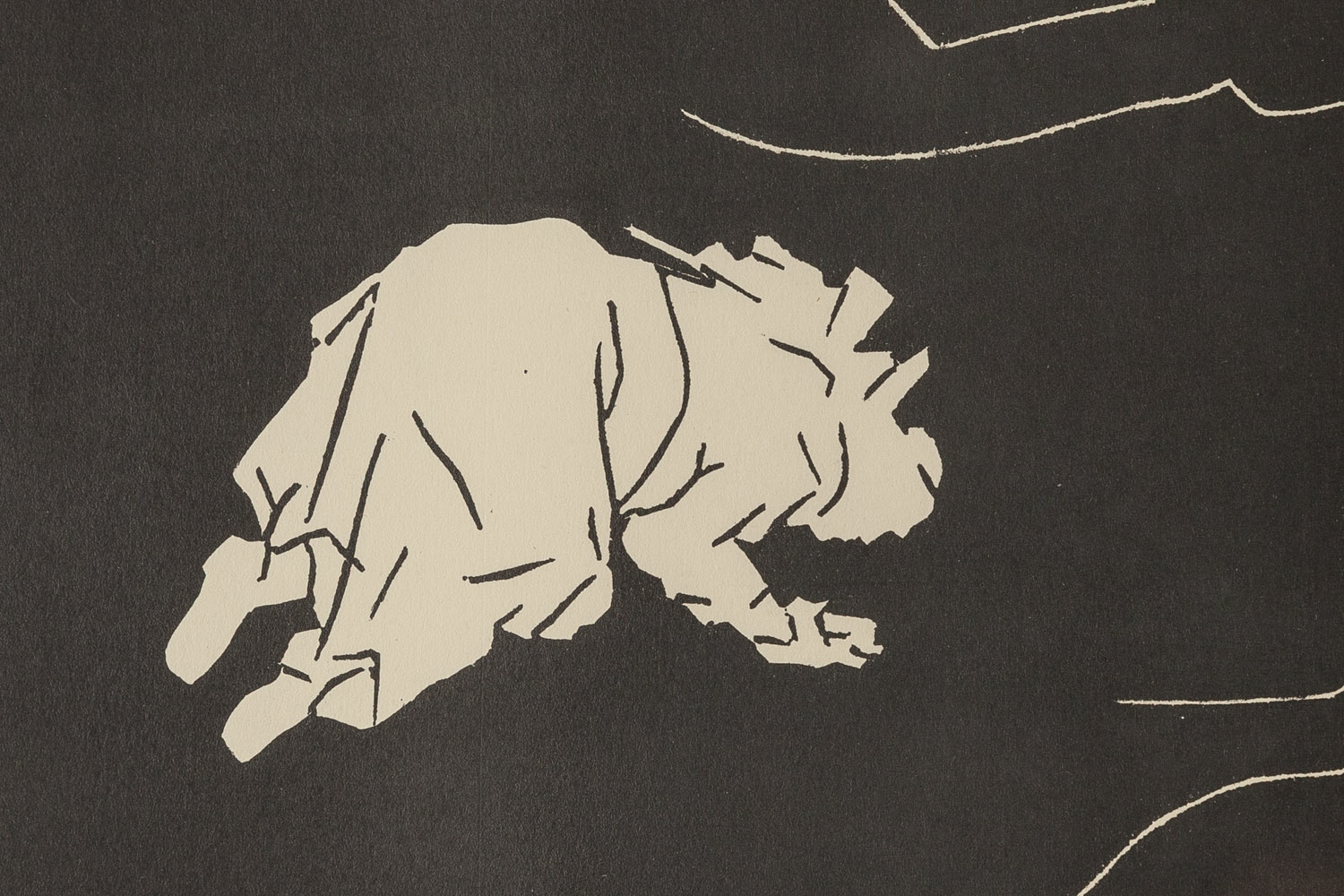 Artwork by Leszek Sobocki, Z cyklu: "Wizyta - Spotkanie I, Made of Linoryt/Papier