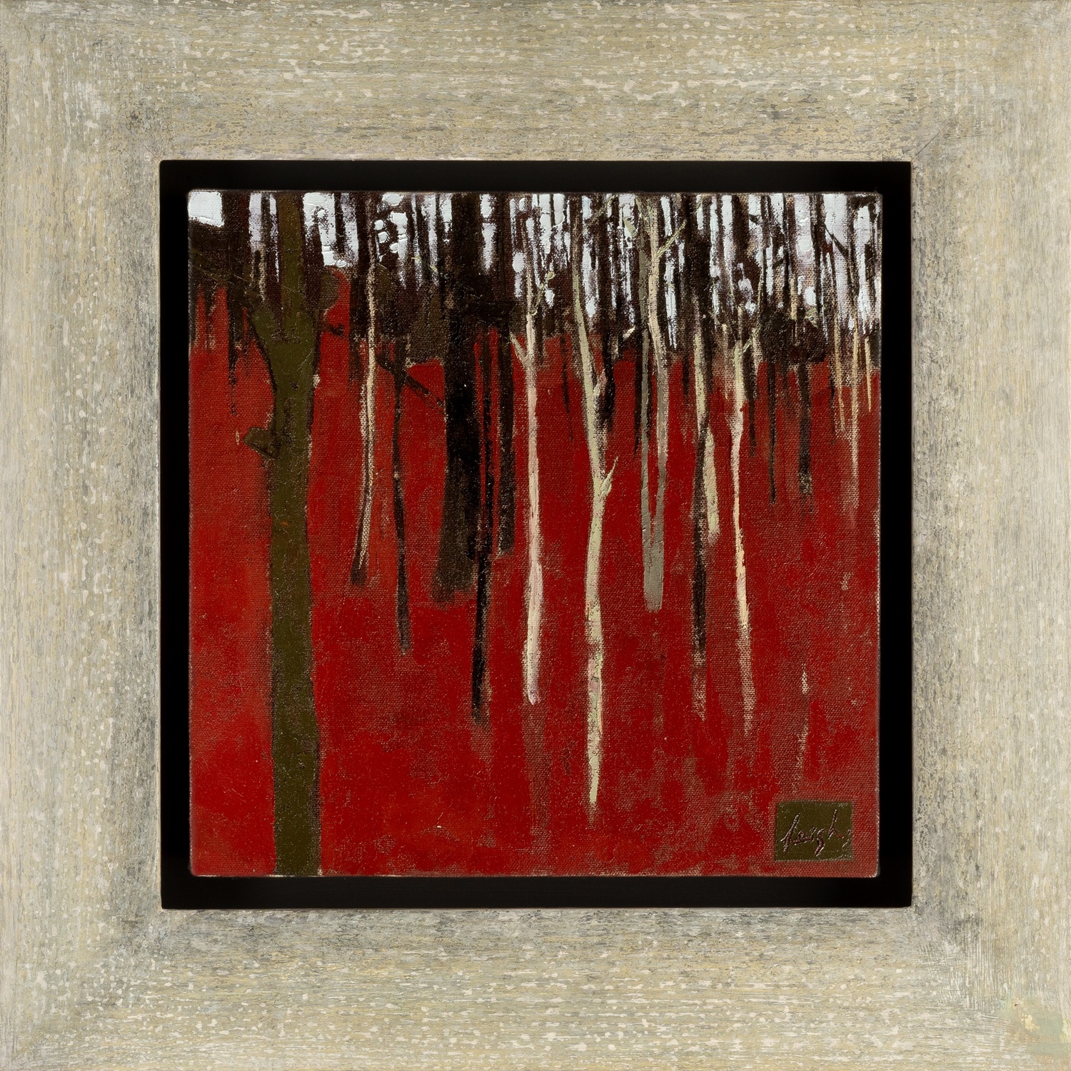 Artwork by Leigh Davis, Woodland, Made of Oil On Canvas Laid Onto Board