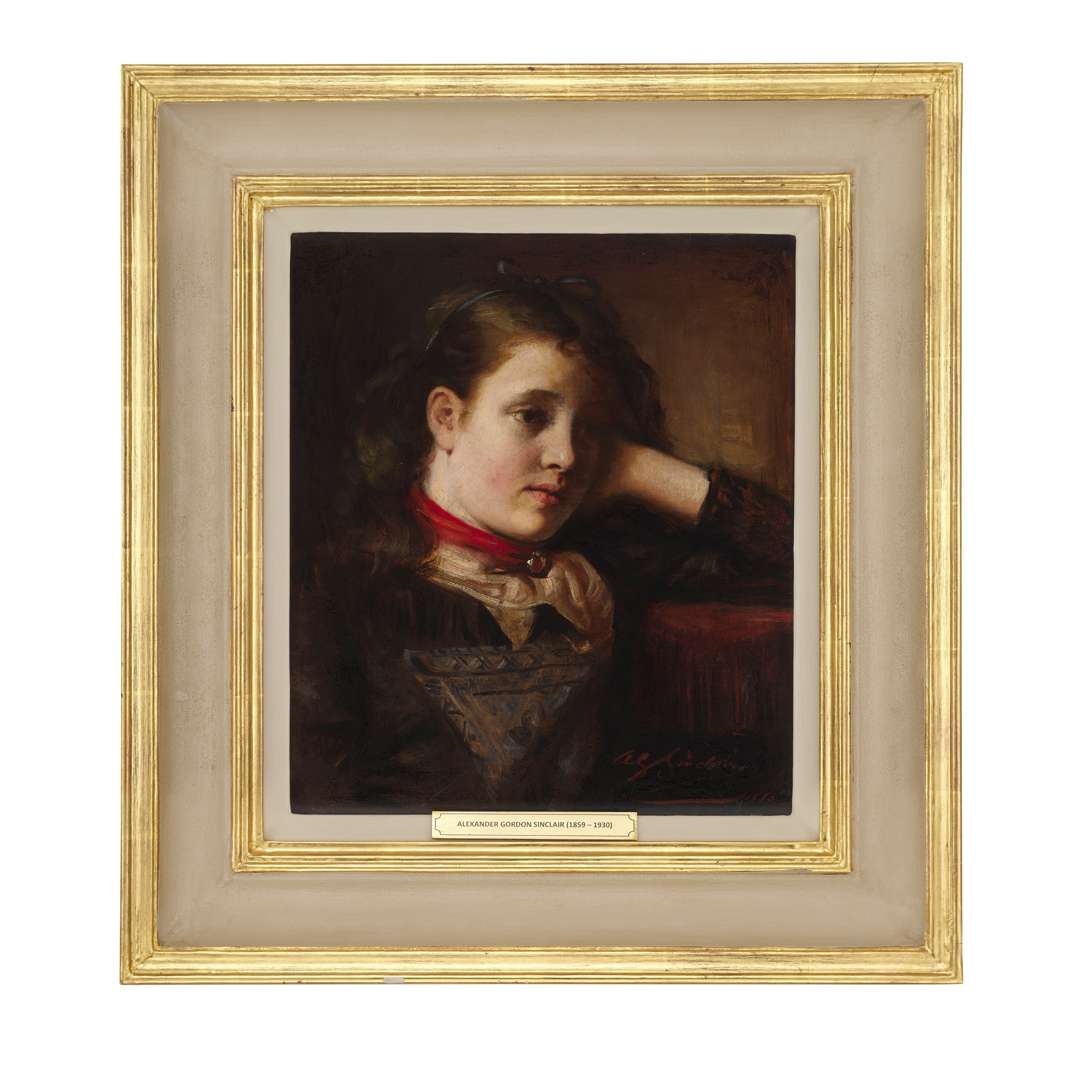 Artwork by Alexander Garden Sinclair, PORTRAIT OF A GIRL, Made of Oil On Canvas