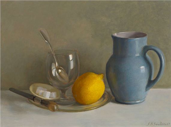 BLUE JUG WITH LEMON - John Bulloch Souter